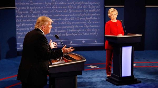 #Usa2016, Hillary vince su Trump nel primo faccia a faccia Tv