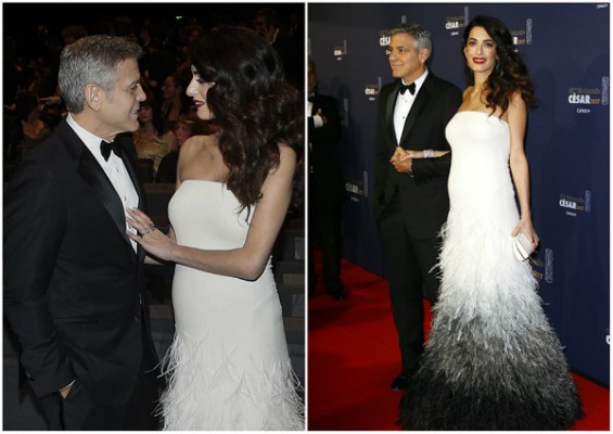 George Clooney e Amal, prima uscita pubblica con pancione