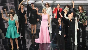 Sanremo, sul palco flash mob contro la violenza sulle donne